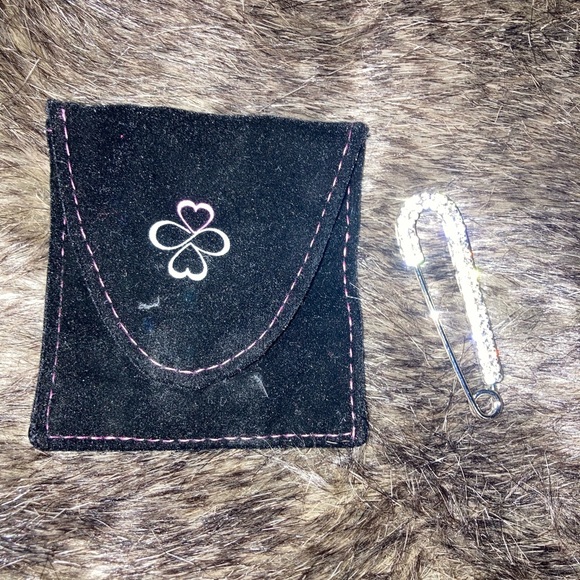 Sparkling candy cane pin and pouch - Picture 2 of 2